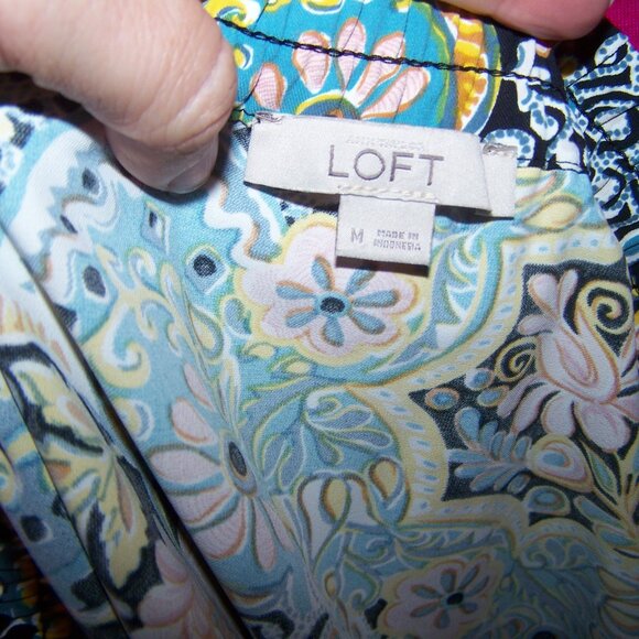 **Last Chance Item** Loft Drawstring Elastic Waist Floral Skirt Sz M - Picture 8 of 8